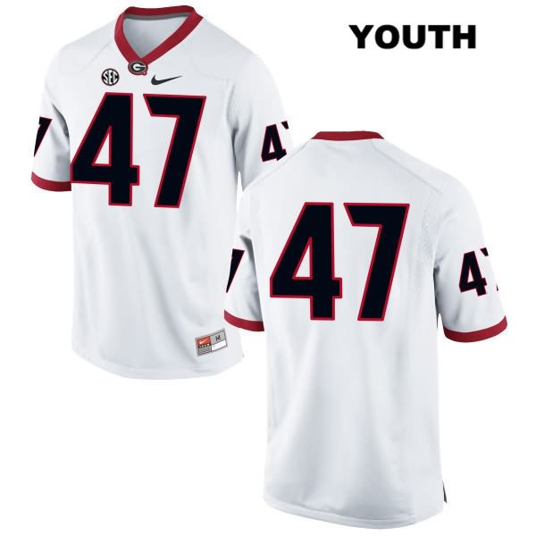 Georgia Bulldogs Youth Christian Payne #47 NCAA No Name Authentic White Nike Stitched College Football Jersey FST7256KA